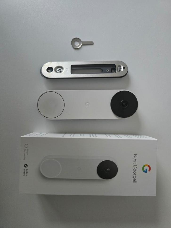 Google Nest Deurbel (Batterij), Doe-het-zelf en Verbouw, Alarmsystemen, Zo goed als nieuw, Compleet systeem, Beweging, Draadloos