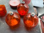 3 prachtige ronde oranje olielampen, Ophalen