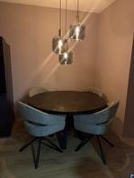 Eetkamertafel mango hout, Huis en Inrichting, Tafels | Eettafels, Ophalen, Rond, Zo goed als nieuw, Vijf personen of meer