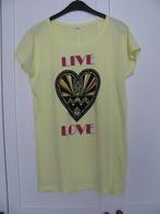 Mooi t-shirt in zonnig geel, met opdruk. Maat 36. z.g.a.n., Verzenden, Geel, Zo goed als nieuw, Korte mouw
