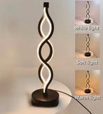 Nieuwe Zwart/Witte Spiraal tafel ledlamp 3 standen & dimbaar, Kunststof, Nieuw, Minder dan 50 cm, Spiraal