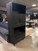 Wandkast zwart mangohout - Outlet, Ophalen of Verzenden, Gebruikt