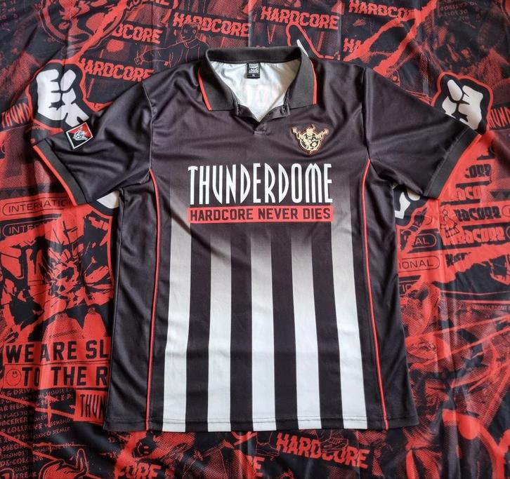 Thunderdome Soccershirt XL ID&T Hardcore Gabber Early, Kleding | Heren, T-shirts, Gedragen, Maat 56/58 (XL), Zwart, Verzenden