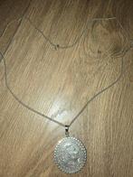 Ketting met Juliana Munt Hanger, Met hanger, Gebruikt, Ophalen of Verzenden, Zilver