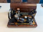 Antieke Singer Naaimachine met Koffer - Vintage Decoratieobj, Ophalen of Verzenden