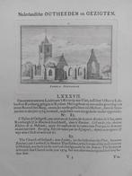 87 / Kerk Oegstgeest Gravure A. Rademaker 1ste druk, Antiek en Kunst, Kunst | Etsen en Gravures, Ophalen of Verzenden