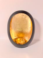 Egg windlicht theelichthouder zwart goud, Ophalen, Zwart, Zo goed als nieuw, Kandelaar