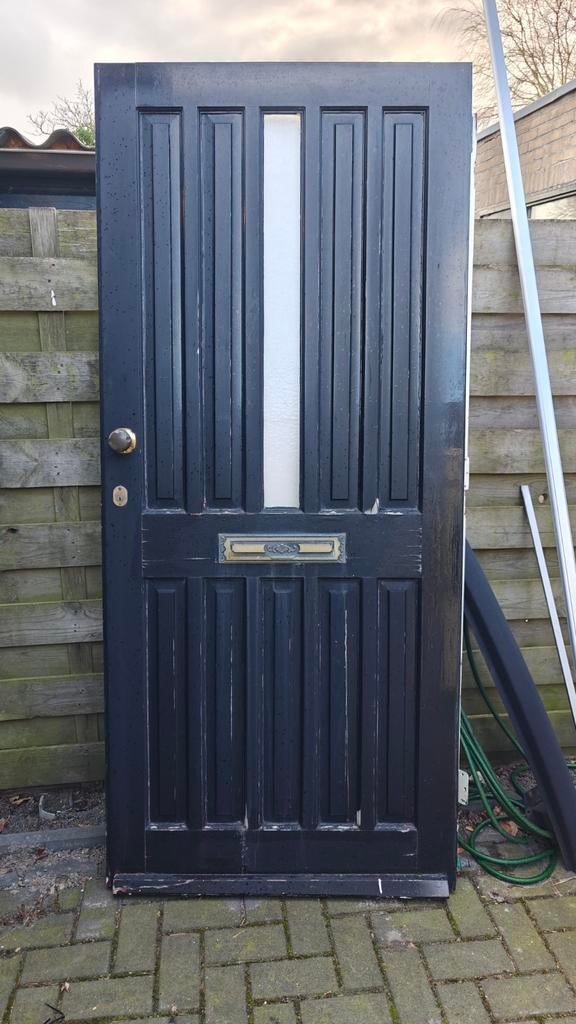 Hardhouten Voordeur (opknapper) 211 x 93,2 cm, Ophalen, Gebruikt, Minder dan 3 meter, 2 meter of meer