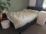 Tweepersoons zwarte boxspring 200x140, Huis en Inrichting, Slaapkamer | Boxsprings, Ophalen, Gebruikt, Zwart, Tweepersoons