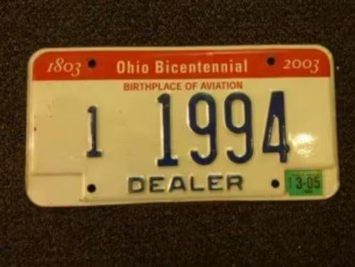 Kentekenplaat licenseplate Ohio Bicentennial Dealer USA, Verzenden, Gebruikt, Auto's