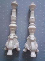 2 WITTE PORSELEINEN KANDELAARS, nieuw, uit faillissement, Ophalen of Verzenden, Nieuw