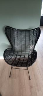 HK Living rotan egg stoel zwart, Ophalen, Zwart, Riet of Rotan, Zo goed als nieuw