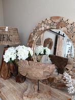 Teakhouten decoratie vis op sokkel nieuw, Ophalen of Verzenden, Nieuw