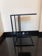 Zwarte banktafel - zo goed als nieuw, Minder dan 55 cm, Metaal of Aluminium, Ophalen of Verzenden, Zo goed als nieuw