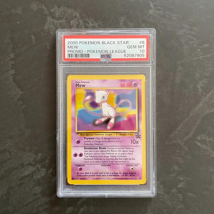 Pokemon #8 Mew World Black Star Promo PSA 10, Hobby en Vrije tijd, Verzamelkaartspellen | Pokémon, Nieuw, Ophalen of Verzenden
