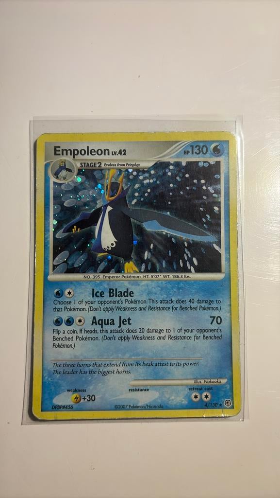 Empoleon Holo 4/130 – Diamond & Pearl 2007 Pokémon kaart, Ophalen of Verzenden, Losse kaart