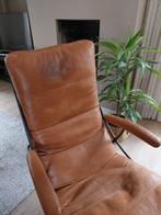 Leren Draaifauteuil met Vintage industriële Look, Ophalen, Gebruikt, Leer, 75 tot 100 cm