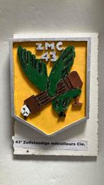 KNIL 43e Zelfstandige Mitrailleurs Compagnie schildje, Verzamelen, Ophalen of Verzenden, Landmacht, Nederland, Embleem of Badge