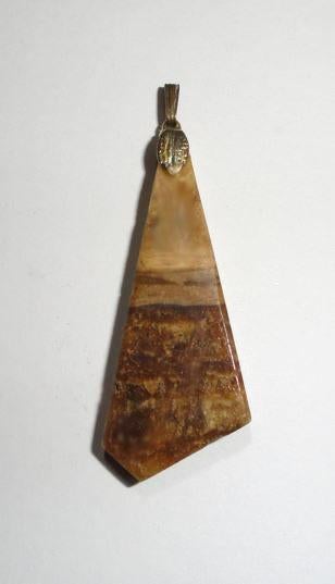 Hanger Edelsteen Landschapsjaspis, Sieraden, Tassen en Uiterlijk, Edelstenen, Ophalen of Verzenden, Zo goed als nieuw