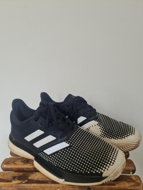 Adidas Sole Court Boost Padel/gravelschoenen mt 44 2/3t, Kleding | Heren, Schoenen, Zo goed als nieuw, Sportschoenen, Zwart, Ophalen of Verzenden