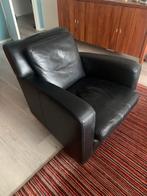 Leren fauteuil, zwart, Ophalen, Zo goed als nieuw, 75 tot 100 cm, 50 tot 75 cm