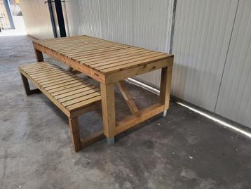 Tuintafel picknicktafel bank hout geimpregneerd hillhout  beschikbaar voor biedingen