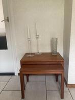 Teak bijzet tafeltjes Bent Silberg Möbler, Minder dan 55 cm, Gebruikt, Vierkant, Hout