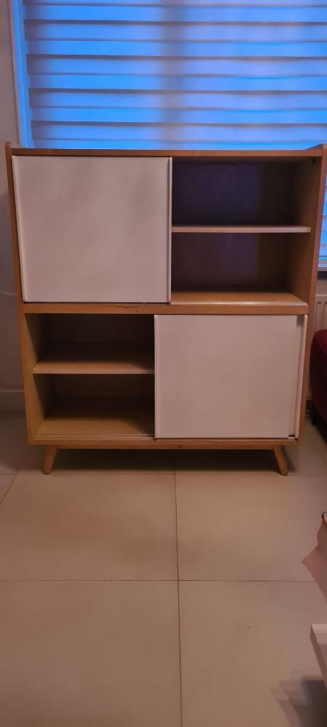 Houten dressoir met 4 opbergvakken - MOET ZSM WEG!, Huis en Inrichting, Kasten | Dressoirs, Zo goed als nieuw, 100 tot 150 cm