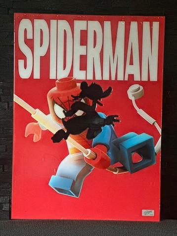 Spiderman & Captain America Kunstwerk in epoxy beschikbaar voor biedingen