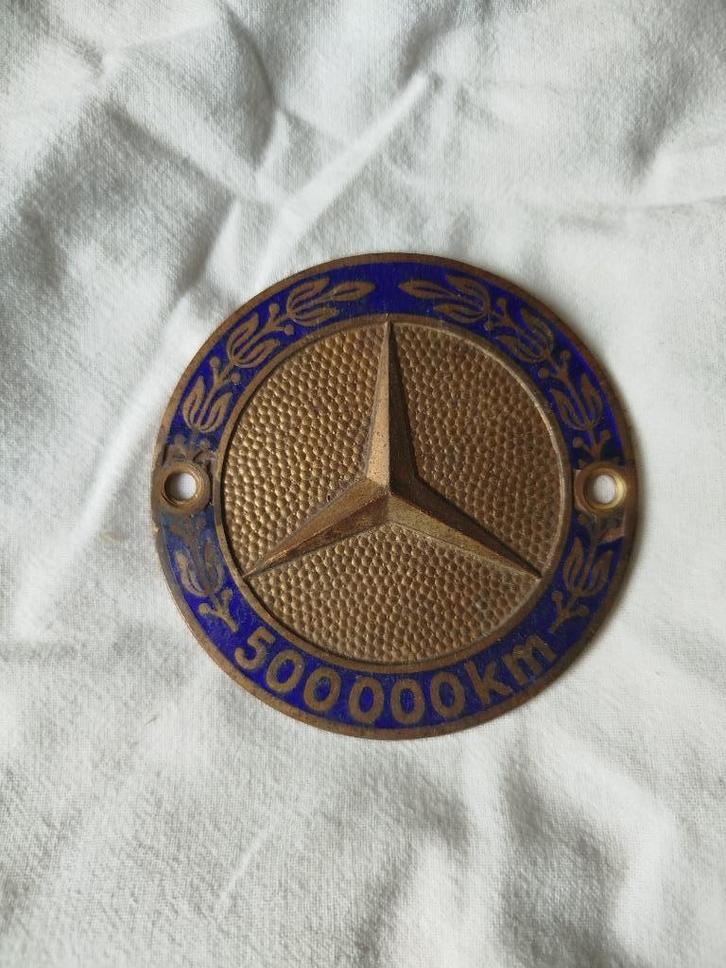 Mercedes Benz badge 500.000km, Verzamelen, Automerken, Motoren en Formule 1, Gebruikt, Auto's, Verzenden