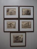 5 aquarel schilderijen ingelijst Den Bosch, Minder dan 50 cm, Ophalen of Verzenden, Zo goed als nieuw, Schilderij