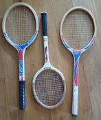3 Vintage houten tennisrackets, Sport en Fitness, Tennis, Ophalen, Gebruikt, Racket, Overige merken
