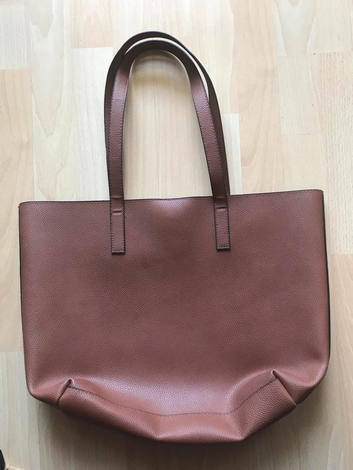 Bruine Shopper - & zwarte tas , nieuw, Sieraden, Tassen en Uiterlijk, Tassen | Damestassen, Nieuw, Shopper, Bruin, Ophalen