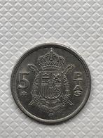 5 peseta PTAS 1975 Juan Carlos Rey de Espana, Postzegels en Munten, Ophalen of Verzenden, Losse munt, Overige landen