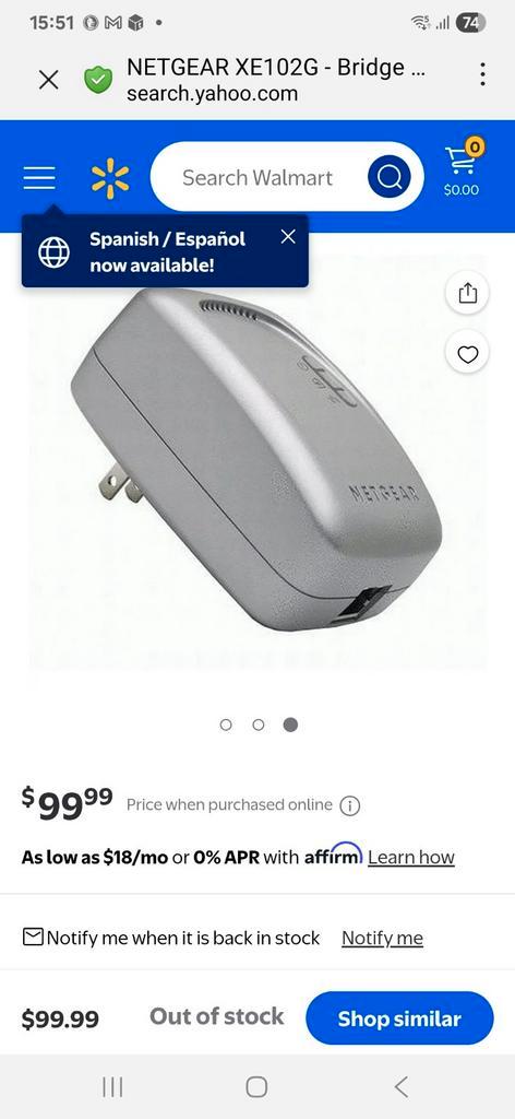 NETGEAR XE102 Ethernet Bridge, Computers en Software, Powerlines, Gebruikt, Ophalen of Verzenden