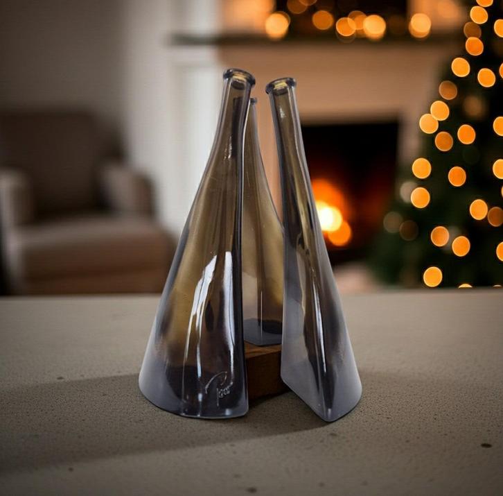 Zeldzame Sculpturale Art Glass Vaas O. Frey & Co Paco, MCM, Huis en Inrichting, Woonaccessoires | Vazen, Gebruikt, Overige kleuren