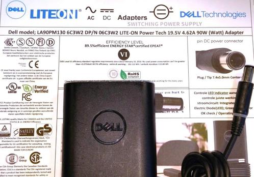 Dell LITE-ON LA90PM130 19.5V 4.62A 90W DP/N 06C3W2 Adapter, Computers en Software, Laptop-opladers, Zo goed als nieuw, Ophalen of Verzenden