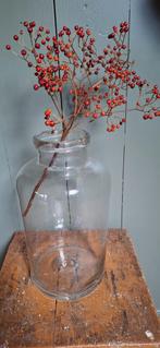 Prachtige oude glazen vaas/fles, Ophalen of Verzenden