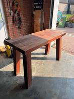 Robuuste zware sta tafel 150x62  94,5 cm hoog, Gebruikt, Tafel, Ophalen of Verzenden, Tafel
