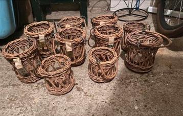 Riviera maison rattan hangmandjes 10 stuks beschikbaar voor biedingen