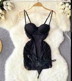 Nieuwe zwarte sexy lingerieset met een jurkje met een bh-ach, BH, Verzenden