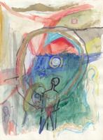 Aquarel jaren 70-90, Antiek en Kunst, Kunst | Tekeningen en Foto's, Verzenden