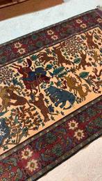 TXL1 Perzisch jacht tafereel tapijt wandkleed 193/120, 100 tot 150 cm, 150 tot 200 cm, Rechthoekig, Ophalen of Verzenden