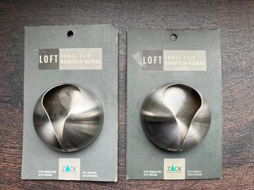 Zack handdoekklem Loft mat geborsteld RVS - art. 40209 |  2X, Huis en Inrichting, Badkamer | Badtextiel en Accessoires, Zo goed als nieuw