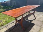 Vintage teakhouten salontafel, Ophalen, O, 50 tot 75 cm, O