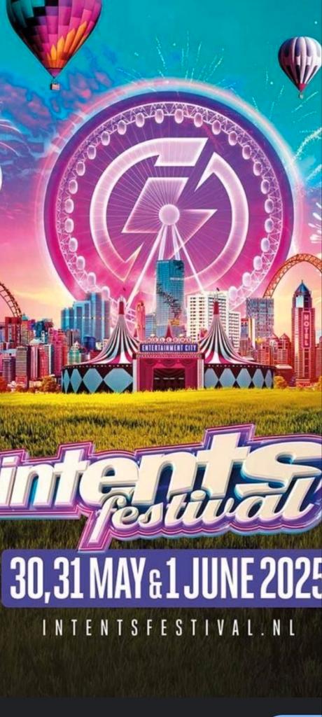 1 x combiticket Intents Festival zaterdag 31-05/zondag 01-06, Tickets en Kaartjes, Evenementen en Festivals, Eén persoon, Meerdaags