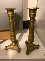 Empire Stijl Messing Kandelaars - Charles X Periode, Ophalen of Verzenden, Koper of Brons