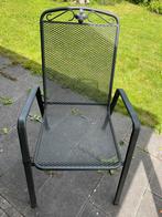 4 x stalen tuinstoelen en aluminium tafel, Tuin en Terras, Tuinstoelen, Ophalen, Gebruikt, Aluminium