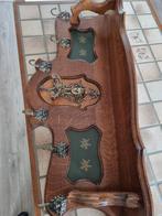 Antieke Vintage Kapstok met Leeuwenkoppen, Ophalen of Verzenden, Hout, Wandkapstok, Minder dan 100 cm