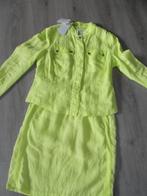 set linnen rok + blouse/jasje SANDWICH mt 36/38 geel/lime, Kleding | Dames, Rokken, Overige kleuren, Nieuw, Ophalen of Verzenden